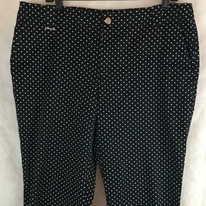 L-RL Lauren Active Polka Dot Ankle Pants Size 14